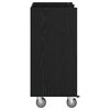 vidaXL Golf Cabinet with Wheel Plain Black Oak 65 x 45 x 98 cm