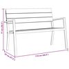 vidaXL Garden Bench Black 118 x 54 x 77cm Steel