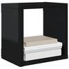 vidaXL Wall Cube Shelves 4 pcs High Gloss Black 22x15x22 cm