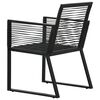 vidaXL Garden Chairs 2 pcs Black PVC Rattan