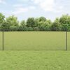 vidaXL Fence with Post Grey 0.8 x 10 m Steel and PVC