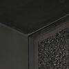 vidaXL Bedside Cabinet Black 40x30x50 cm Solid Acacia and Mango Wood