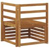vidaXL Outdoor Corner Sofa Solid Acacia Wood Natural 63 x 63 x 73 cm