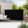 vidaXL Patio Retractable Side Awning 180x500 cm Black
