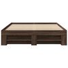 vidaXL Bed Frame without Mattress Brown Oak 120x200 cm Engineered Wood