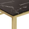 vidaXL Coffee Table Gold Stainless Steel and Tempered Glass