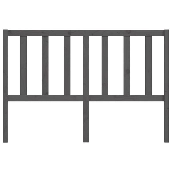 vidaXL Bed Headboard Grey 126x4x100 cm Solid Wood Pine