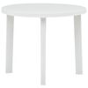 vidaXL Garden Table | White | Plastic | Medium | Lightweight | Garden Table
