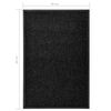 vidaXL Doormat Washable Black 60x90 cm