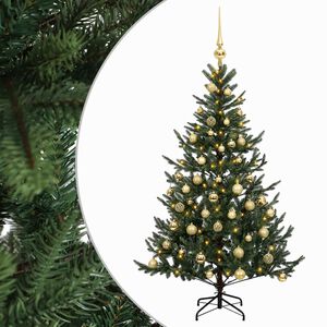 vidaXL Artificial Christmas Tree with Bauble 120 cm 150 LEDs