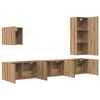 vidaXL TV Wall Unit Wall-mounted 5 pcs Artisan Oak Engineered Wood