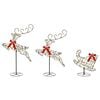 vidaXL Christmas Reindeer with Sleigh 3 pcs 72 LEDs Warm White