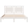 vidaXL Extra Long Bed Frame without Mattress White 160x210 cm Solid Wood