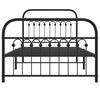 vidaXL Metal Bed Frame without Mattress with Footboard Black 100x200cm