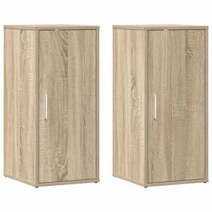 vidaXL Shoe Cabinets 2 pcs Sonoma Oak 32x35x70 cm Engineered Wood