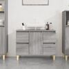 vidaXL Sink Cabinet Grey Sonoma 80x33x60 cm Engineered Wood