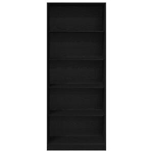 vidaXL Wardrobe Black Oak 80 x 50 x 200 cm Engineered Wood