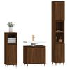 vidaXL 3 Piece Bathroom Cabinet Set Brown Oak Engineered Wood