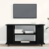 vidaXL TV Cabinet with Castors Black Oak 80x40x45 cm Engineered Wood