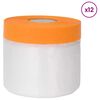 vidaXL Dust Sheet with Adhesive Tape 12 pcs Transparent 30 x 3300 cm
