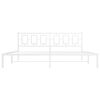 vidaXL Metal Bed Frame without Mattress with Headboard White 193x203cm