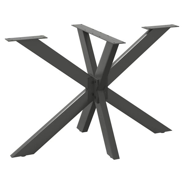 vidaXL Dining Table Leg Spider Shape Anthracite 120x68x(72-73) cm Steel
