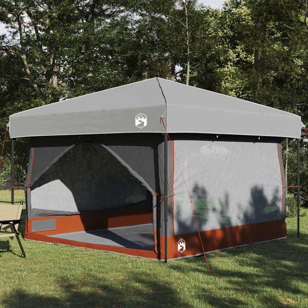 vidaXL Inner Tent with Roof Grey and Orange 300 x 300x 250 cm