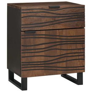 vidaXL Bedside Cabinet Walnut 50 x 33 x 60 cm Solid Acacia wood