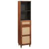 vidaXL Bathroom Cabinet 5 pcs Brown and Black Solid Mango Wood