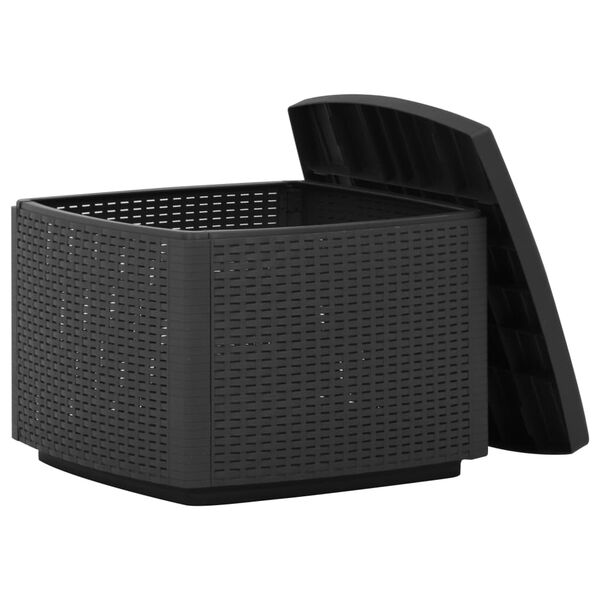 vidaXL Garden Table Grey 53x53x40 cm Plastic