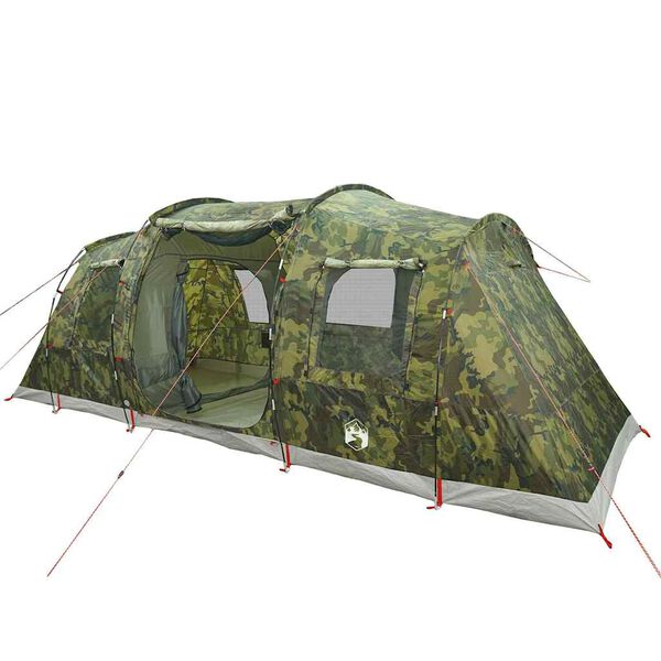 vidaXL Camping Tent Tunnel 4-Person Camouflage Waterproof