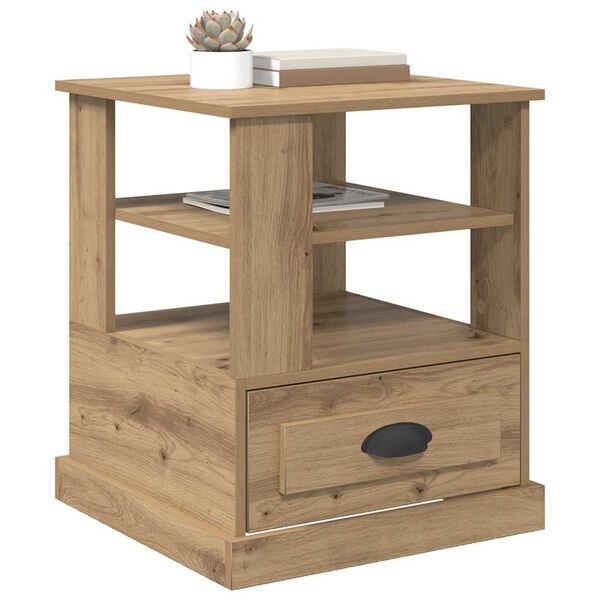 vidaXL Bedside Cabinet Artisan oak 50 x 50 x 60 cm Engineered wood