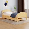 vidaXL Bed Frame without Mattress with 2 Drawers Solid Wood 90x200 cm