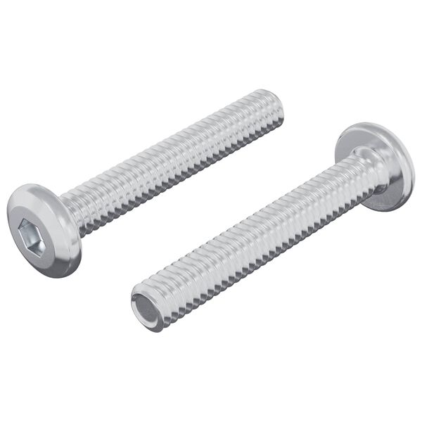 vidaXL Lock Screw Plain 2 pcs Silver M6 x 35 mm Steel