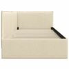 vidaXL Corner Bed Frame with Headboard Cream 90 cm x 190 cm Velvet
