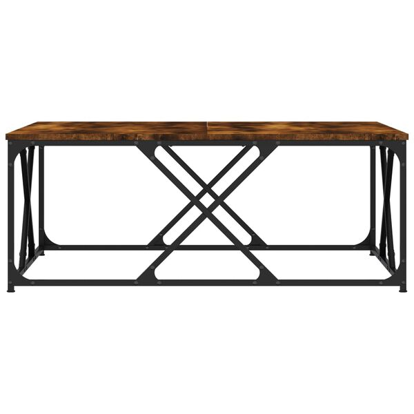 vidaXL Coffee Table Smoked Oak 100x100x40 cm Engineered Wood