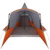 vidaXL Teepee Tent with Roof Grey and Orange 720 x 465 x 295 cm