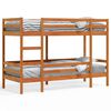 vidaXL Bunk Bed without Mattress Wax Brown 90x190 cm Single Solid Wood Pine