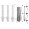 vidaXL Hexagonal Fence with Post 10 x 0.8 m Galvanised Steel Silver