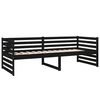 vidaXL Day Bed without Mattress Black 80x200cm Solid Wood Pine
