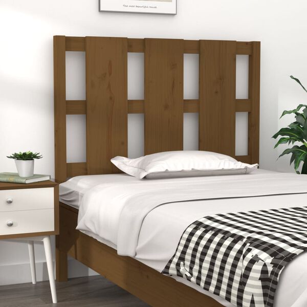 vidaXL Bed Headboard Honey Brown 105.5x4x100 cm Solid Wood Pine