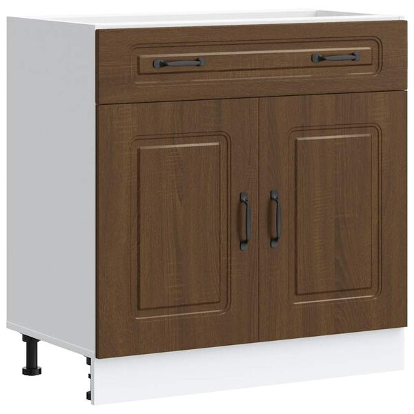 vidaXL Kitchen Base Cabinet Kalmar Brown Oak Engineered Wood