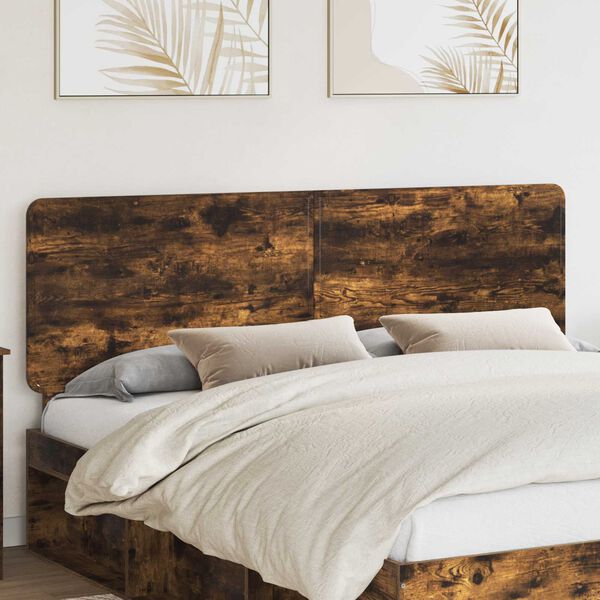 vidaXL Headboard Smoked Oak 180 cm Engineered wood