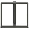 vidaXL Dining Table Legs T-Shaped 2 pcs Anthracite 80x35x(72-73) cm Steel