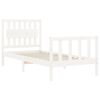 vidaXL Bed Frame without Mattress White 90x200 cm Solid Wood Pine