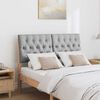 vidaXL Upholstered Headboard Light Grey 120 cm Solid Pine Wood