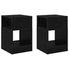 vidaXL End Table 2 pcs Black Oak 30.5 x 30 x 45 cm Engineered Wood