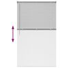 vidaXL Window Blind with Curtains Manual Silver Aluminium