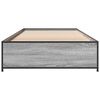 vidaXL Bed Frame without Mattress Grey Sonoma 100x200 cm