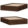 vidaXL Bed Frame without Mattress Brown Oak 135x190 cm Double Double